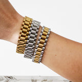 braccialetti con catena impermeabile color oro in acciaio inossidabile