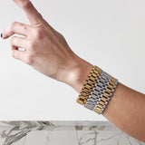 braccialetti con catena impermeabile color oro in acciaio inossidabile