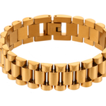 braccialetti con catena impermeabile color oro in acciaio inossidabile