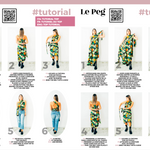 Gonna pareo sartoriale in cotone elasticizzato a fiori - taglia unica