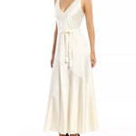 Vestito sottoveste lungo bianco SportMax Tg It 38  in acetatoe Tg 42