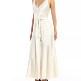 Vestito sottoveste lungo bianco SportMax Tg It 38  in acetatoe Tg 42