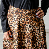 412 - CARMEN Skirt – Gonna Carmen animalier con strass e spacco laterale – Tg 42/46 regolabile