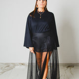 417 - CARMEN Skirt – Gonna Carmen in tulle con pois spacco laterale – Tg 40-42-44 regolabile