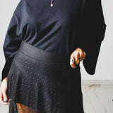 417 - CARMEN Skirt – Gonna Carmen in tulle con pois spacco laterale – Tg 40-42-44 regolabile