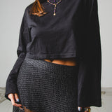 418 - CARMEN Skirt – Gonna Carmen a rete in lurex con spacco laterale – Tg 44 regolabile