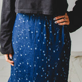 425 - Gonna Patty | Lunga con balza asimmetrica a ruota in jeans used  TG regolabile 42-48