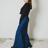 425 - Gonna Patty | Lunga con balza asimmetrica a ruota in jeans used  TG regolabile 42-48