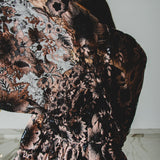 42 Kimono gioiello GUSTAVO sartoriale con pizzo e paillettes nere e rosa