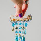 MULTICOLOR BROOCH WITH LETTER "Z" RHINESTONE