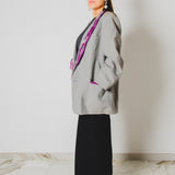 432 – ALMA SKIRT | Gonna nera in lana con spacco e cimosa a vista | Taglia 42