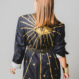 400 ARMANI double-breasted grey jacket with silver rhinestones in pure lightweight virgin wool with rhinestone illustration and colours - Size 50