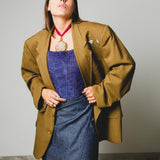 400 ARMANI double-breasted grey jacket with silver rhinestones in pure lightweight virgin wool with rhinestone illustration and colours - Size 50