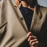 400 ARMANI double-breasted grey jacket with silver rhinestones in pure lightweight virgin wool with rhinestone illustration and colours - Size 50