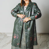 400 ARMANI double-breasted grey jacket with silver rhinestones in pure lightweight virgin wool with rhinestone illustration and colours - Size 50