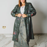 400 ARMANI double-breasted grey jacket with silver rhinestones in pure lightweight virgin wool with rhinestone illustration and colours - Size 50