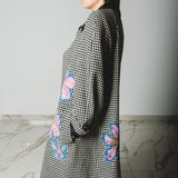 400 ARMANI double-breasted grey jacket with silver rhinestones in pure lightweight virgin wool with rhinestone illustration and colours - Size 50