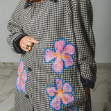 400 ARMANI double-breasted grey jacket with silver rhinestones in pure lightweight virgin wool with rhinestone illustration and colours - Size 50