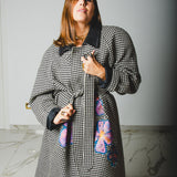 400 ARMANI double-breasted grey jacket with silver rhinestones in pure lightweight virgin wool with rhinestone illustration and colours - Size 50