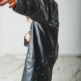 400 ARMANI double-breasted grey jacket with silver rhinestones in pure lightweight virgin wool with rhinestone illustration and colours - Size 50