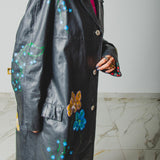 400 ARMANI double-breasted grey jacket with silver rhinestones in pure lightweight virgin wool with rhinestone illustration and colours - Size 50