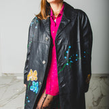 400 ARMANI double-breasted grey jacket with silver rhinestones in pure lightweight virgin wool with rhinestone illustration and colours - Size 50