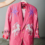 400 ARMANI double-breasted grey jacket with silver rhinestones in pure lightweight virgin wool with rhinestone illustration and colours - Size 50