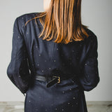 400 ARMANI double-breasted grey jacket with silver rhinestones in pure lightweight virgin wool with rhinestone illustration and colours - Size 50