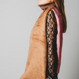 GILET IN ALPACA CON COLLETTO - REVERSIBILE IN JAQUARD ROSA