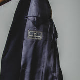 506 Giacca blu Zegna tg 48/50 con strass oro effetto metallizzato con catena dorata - 2 bottoni