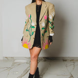 535 Giacca beige in lana e cashmere Tg 48 - 3 bottoni