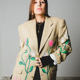 535 Giacca beige in lana e cashmere Tg 48 - 3 bottoni