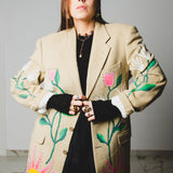 535 Giacca beige in lana e cashmere Tg 48 - 3 bottoni