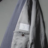 536 Giacca Valentino vintage 2 bottoni grigia con dipinti a mano e ricami - Tg 50