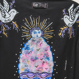 400 ARMANI double-breasted grey jacket with silver rhinestones in pure lightweight virgin wool with rhinestone illustration and colours - Size 50