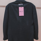 400 ARMANI double-breasted grey jacket with silver rhinestones in pure lightweight virgin wool with rhinestone illustration and colours - Size 50