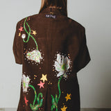 400 ARMANI double-breasted grey jacket with silver rhinestones in pure lightweight virgin wool with rhinestone illustration and colours - Size 50