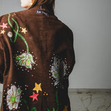 400 ARMANI double-breasted grey jacket with silver rhinestones in pure lightweight virgin wool with rhinestone illustration and colours - Size 50