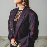 400 ARMANI double-breasted grey jacket with silver rhinestones in pure lightweight virgin wool with rhinestone illustration and colours - Size 50