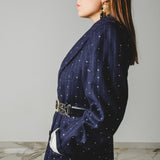 400 ARMANI double-breasted grey jacket with silver rhinestones in pure lightweight virgin wool with rhinestone illustration and colours - Size 50