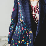 400 ARMANI double-breasted grey jacket with silver rhinestones in pure lightweight virgin wool with rhinestone illustration and colours - Size 50