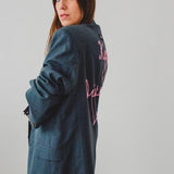 400 ARMANI double-breasted grey jacket with silver rhinestones in pure lightweight virgin wool with rhinestone illustration and colours - Size 50