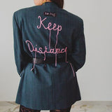 400 ARMANI double-breasted grey jacket with silver rhinestones in pure lightweight virgin wool with rhinestone illustration and colours - Size 50