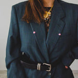 400 ARMANI double-breasted grey jacket with silver rhinestones in pure lightweight virgin wool with rhinestone illustration and colours - Size 50