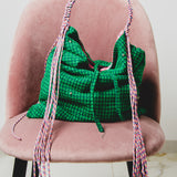 COCCHINA BAG - PURPLE/RED CROCHET WITH FRINGES