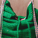 COCCHINA BAG - PURPLE/RED CROCHET WITH FRINGES