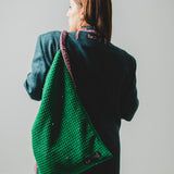 COCCHINA BAG - PURPLE/RED CROCHET WITH FRINGES
