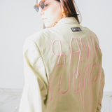 400 ARMANI double-breasted grey jacket with silver rhinestones in pure lightweight virgin wool with rhinestone illustration and colours - Size 50