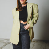 400 ARMANI double-breasted grey jacket with silver rhinestones in pure lightweight virgin wool with rhinestone illustration and colours - Size 50