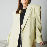 400 ARMANI double-breasted grey jacket with silver rhinestones in pure lightweight virgin wool with rhinestone illustration and colours - Size 50
